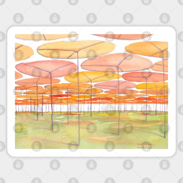 Colorful Canopies Sticker by HammerPenStudio